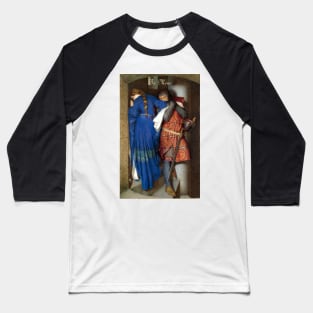 Valentines Greetings - The Meeting on the Turret Stairs - Frederick Burton Baseball T-Shirt